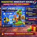 Minecraft magnetne kocke - set od 50kom + 2 figurice