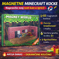 Minecraft magnetne kocke - set od 83kom + 3 figurice