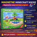 Minecraft magnetne kocke - set od 132kom + 4 figurice