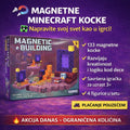 Minecraft magnetne kocke - set od 133kom + 4 figurice